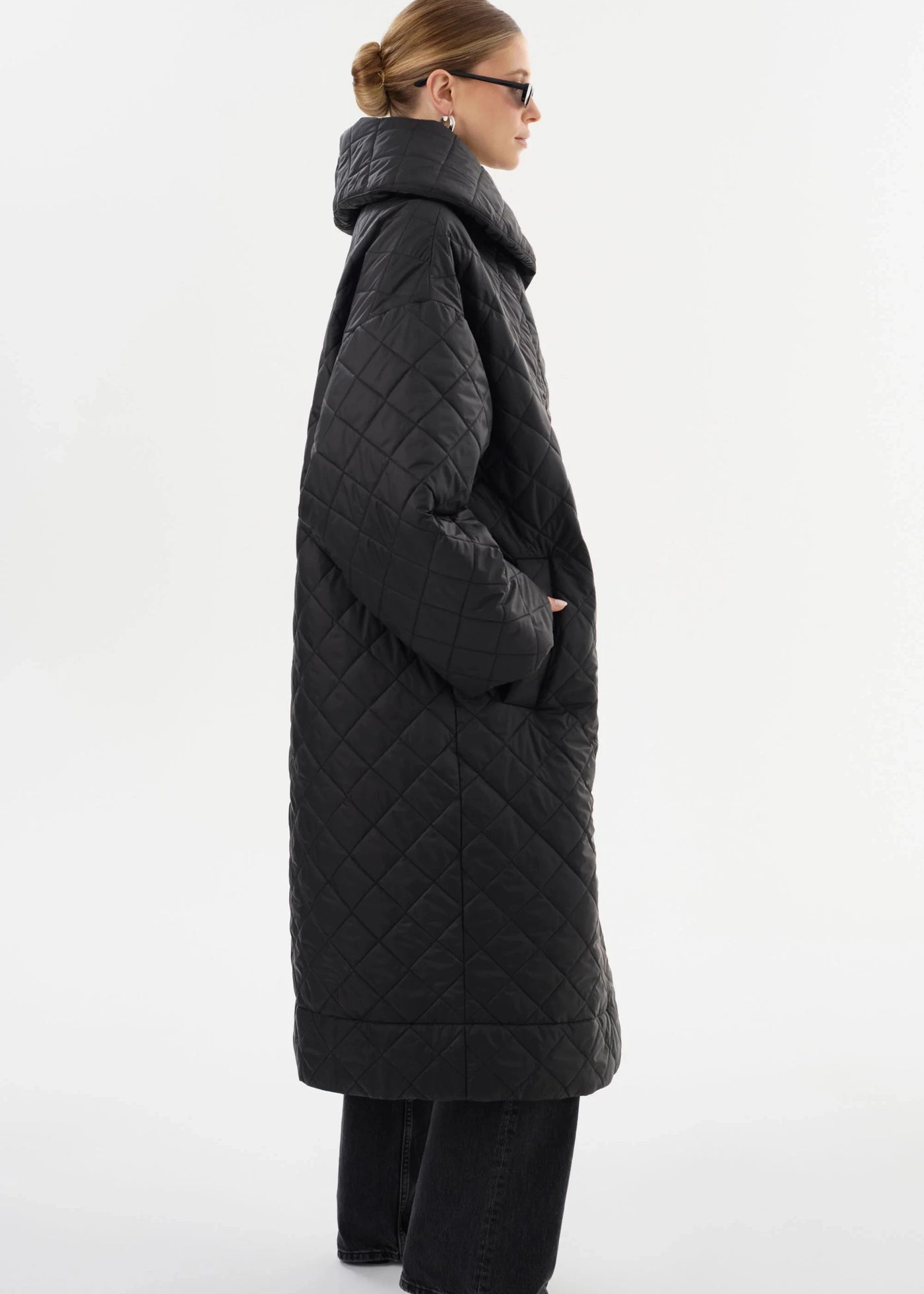 Lamarque Hendrika Quilted Coat Black