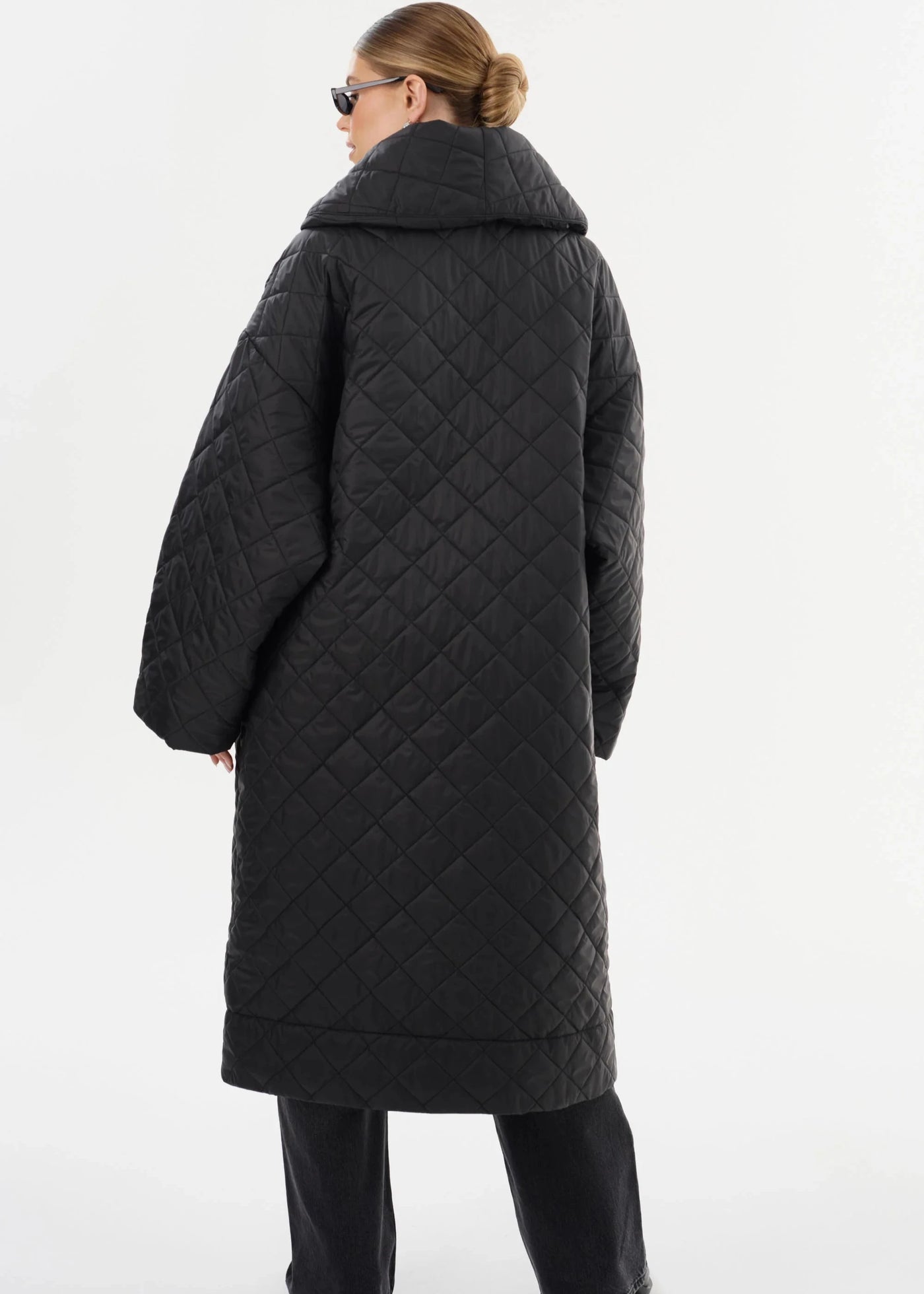 Lamarque Hendrika Quilted Coat Black