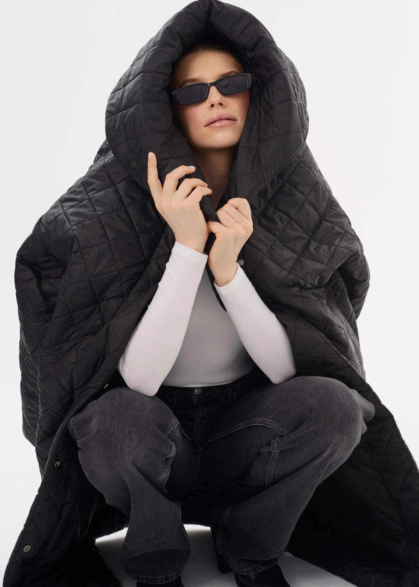 Lamarque Hendrika Quilted Coat Black