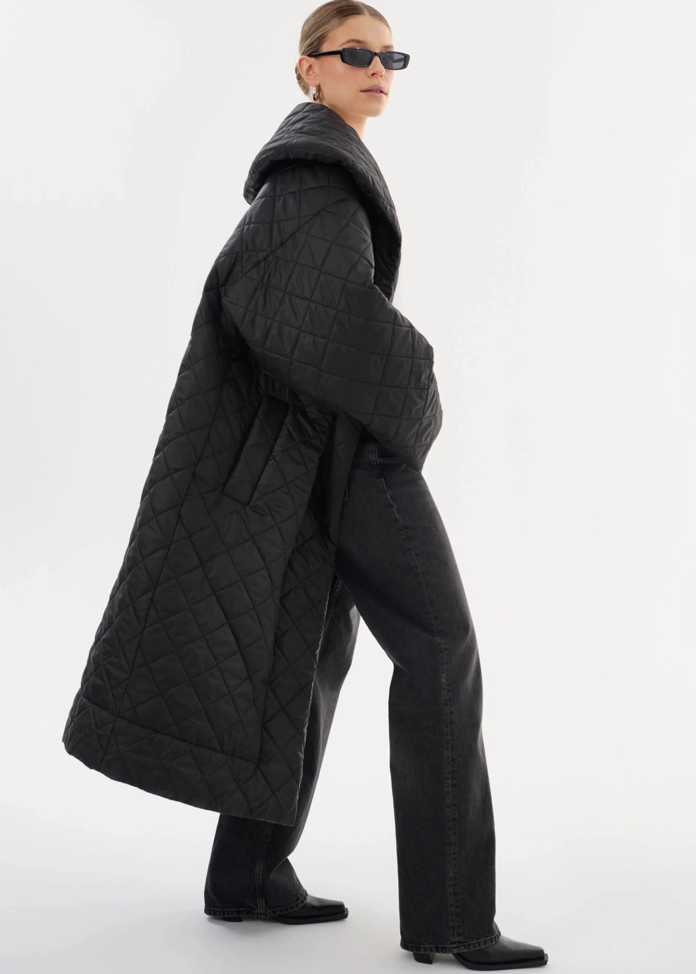 Lamarque Hendrika Quilted Coat Black