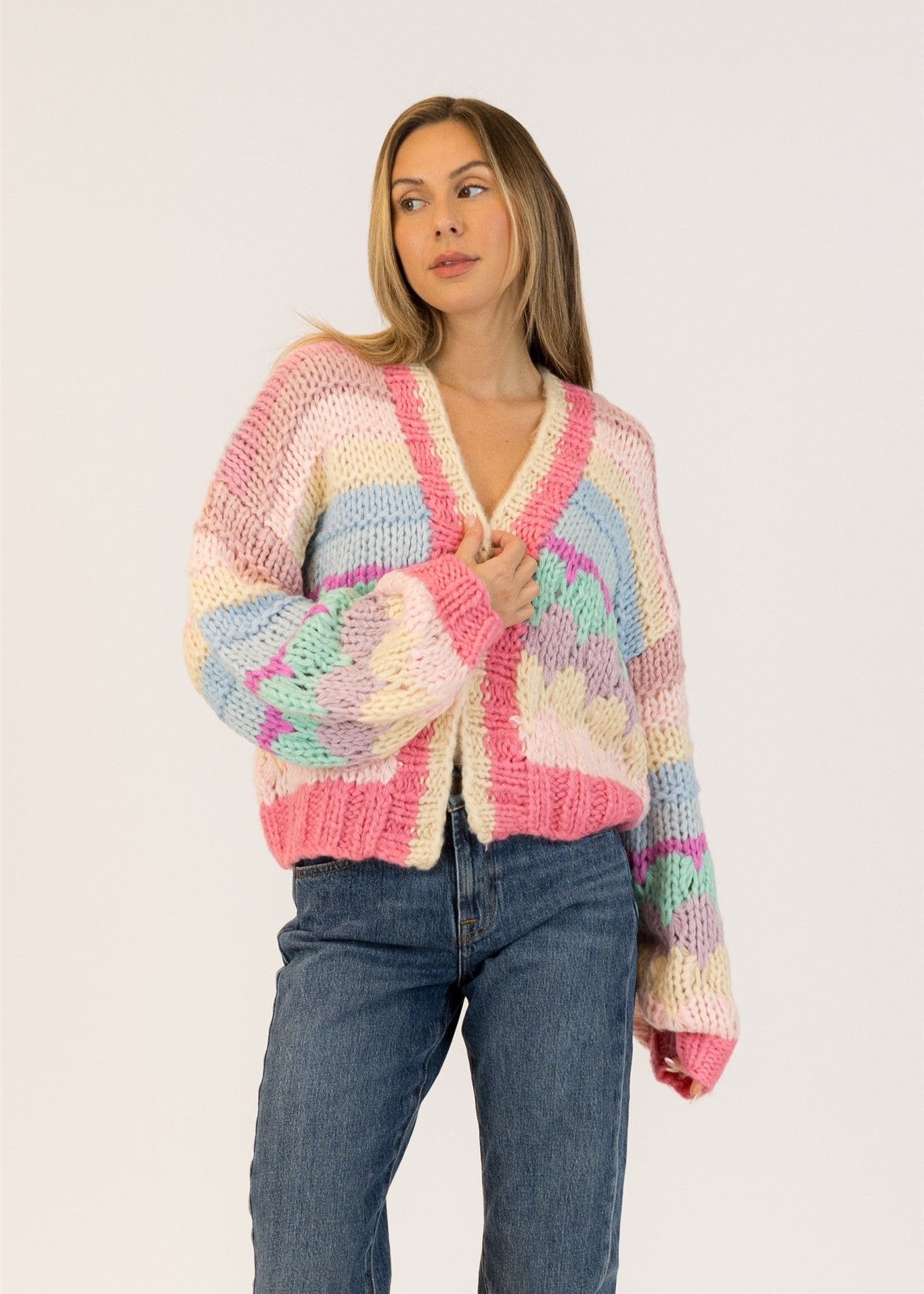 Lyla & Luxe Multi Colour Cardi
