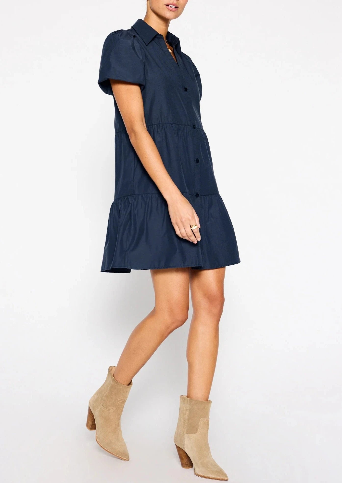 Brochu Walker Havana Tiered Dress - Navy