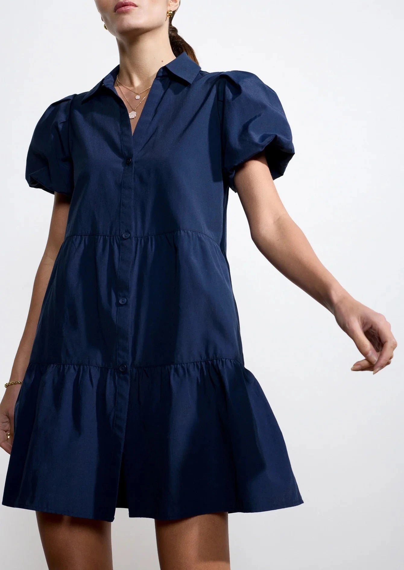 Brochu Walker Havana Tiered Dress - Navy