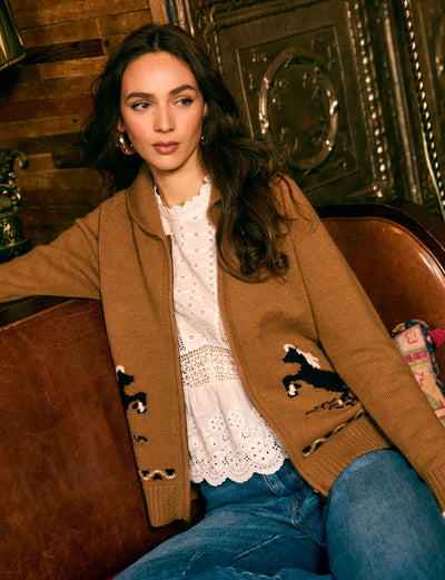 Heartloom Grant Cardi Camel