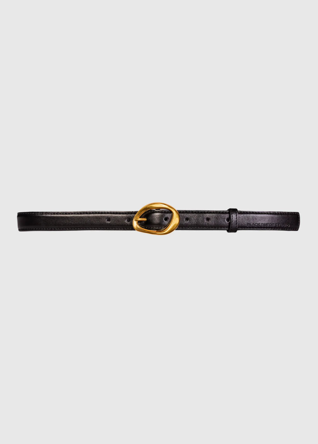 Black Suede Studio Iconic Belt Gold