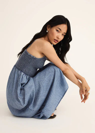 Z Supply Bayside Chambray Midi Dress Chambray