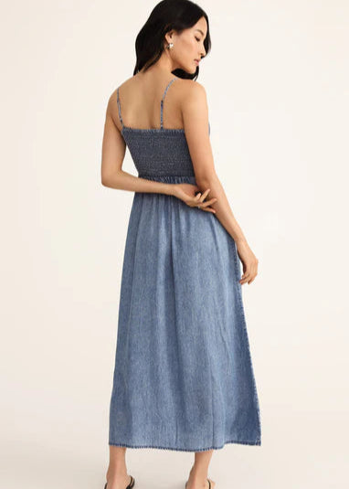 Z Supply Bayside Chambray Midi Dress Chambray