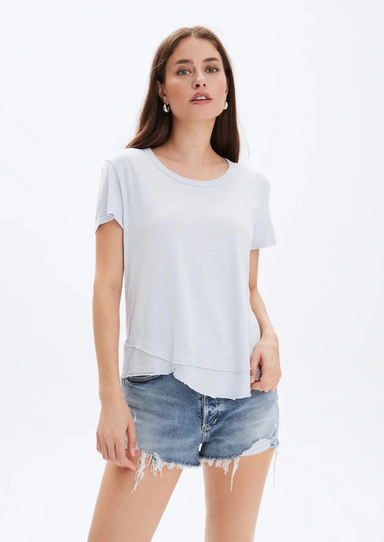 CHRLDR Ava Mock Layer T-Shirt - Sky Blue