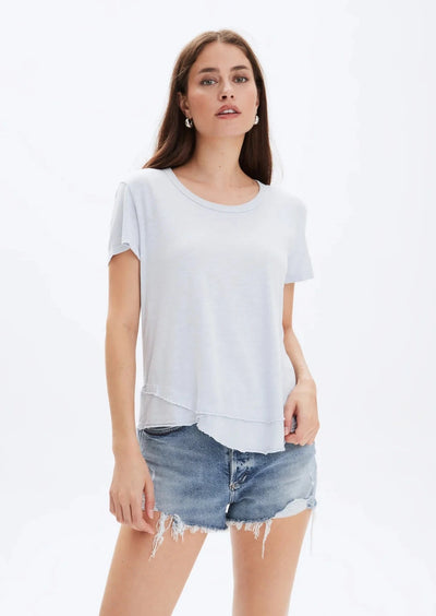 CHRLDR Ava Mock Layer T-Shirt - Sky Blue