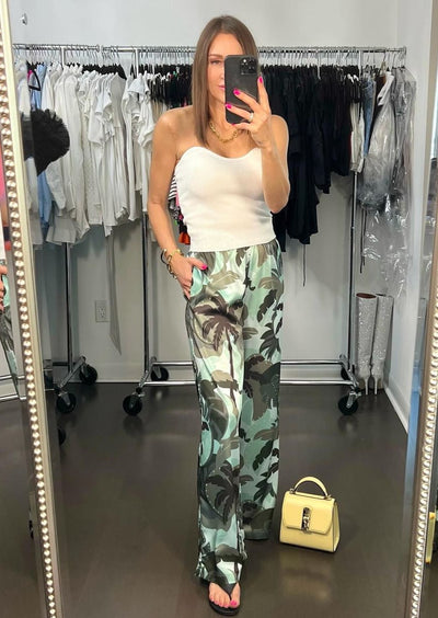 Molly Bracken Jungle Print Silky Pant