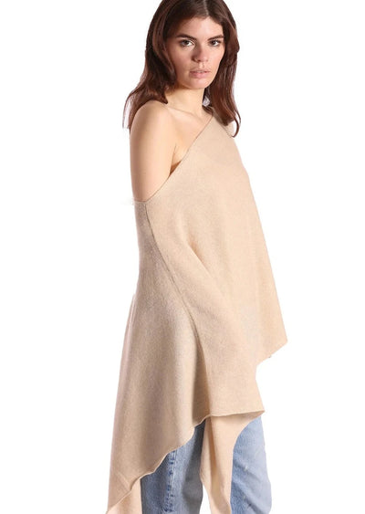 MINNIE ROSE Cashmere Ruana - Beige