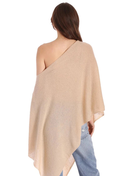 MINNIE ROSE Cashmere Ruana - Beige