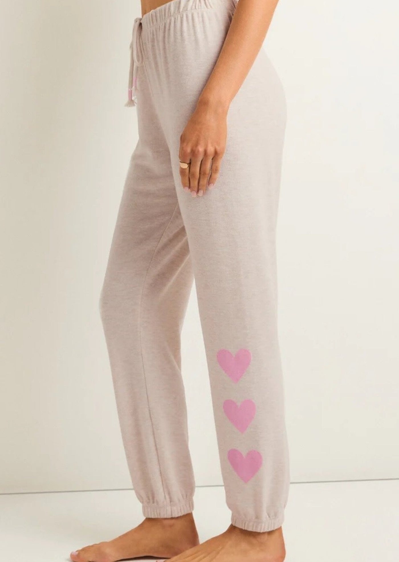 Z Supply Heart To Heart Jogger - Heather Linen