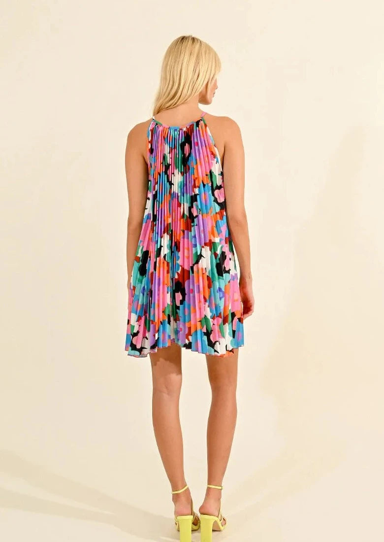 Molly Bracken Pleated Floral Cami Dress