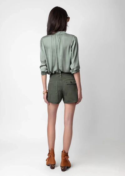 Zadig & Voltaire Tink Satin Blouse - Olive