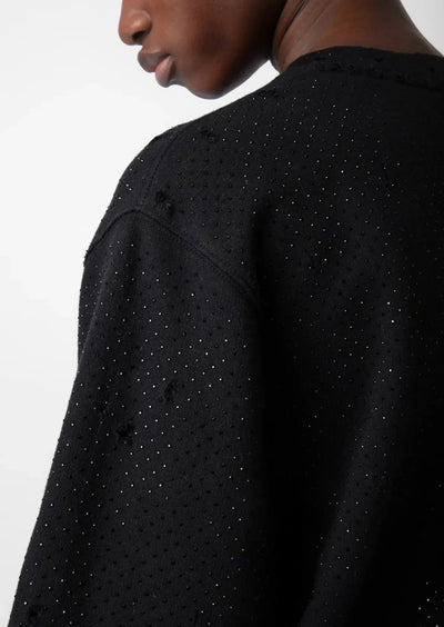 Zadig & Voltaire Sparkle Encrusted Crew - Black