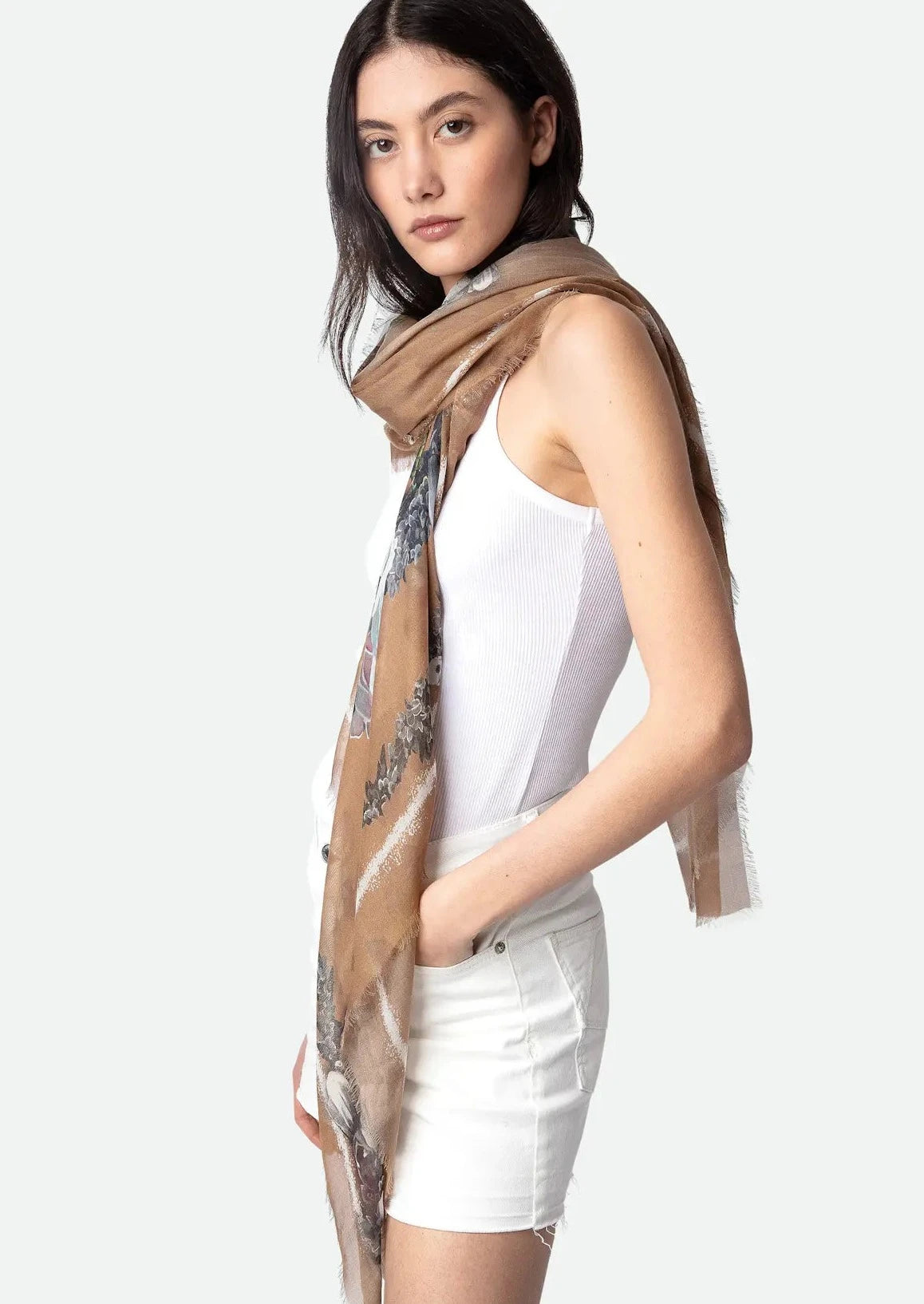 Zadig & Voltaire Kerry Wild Scarf - Camel