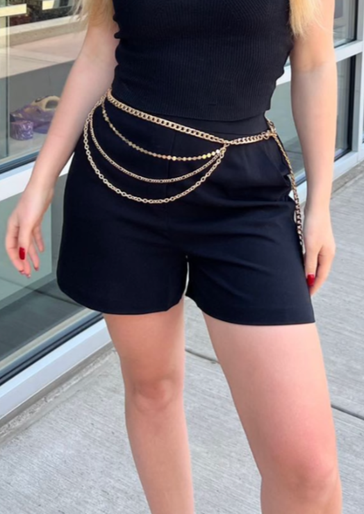 The Pink Door Dress Shorts - Black