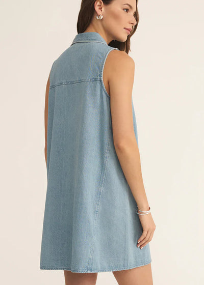 Z Supply New Light Twill Mini Dress Indigo