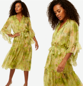 MISA Charteuse Marcelle Dress