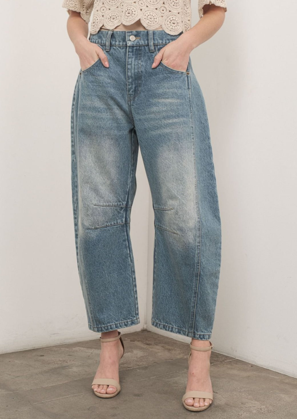 The Pink Door pants Barrel Jeans