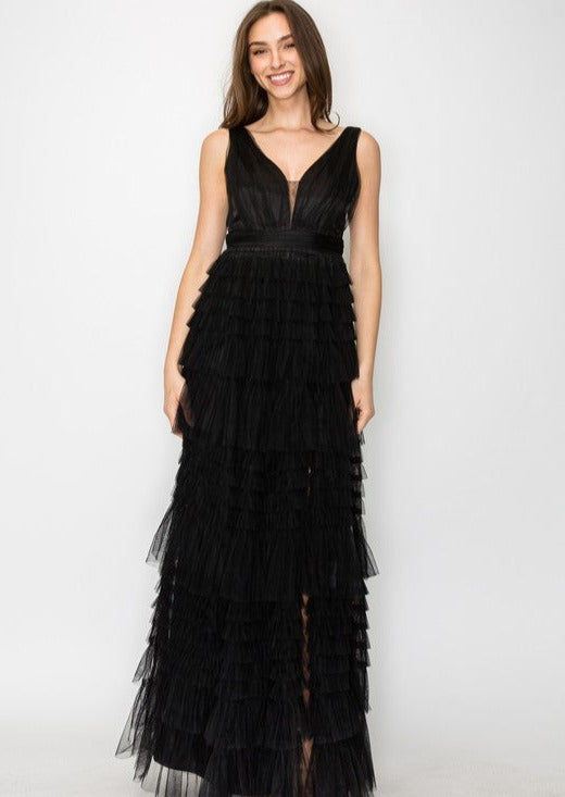 The Pink Door Black Tulle Dress