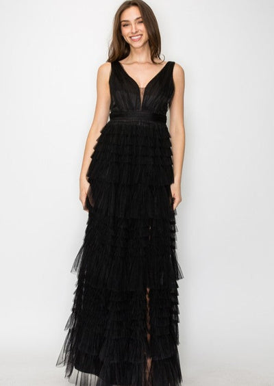 The Pink Door Black Tulle Dress