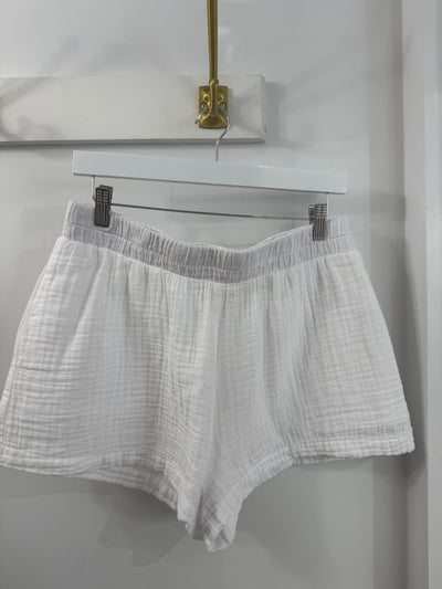 Stark Cotton Gauze Solid Short White