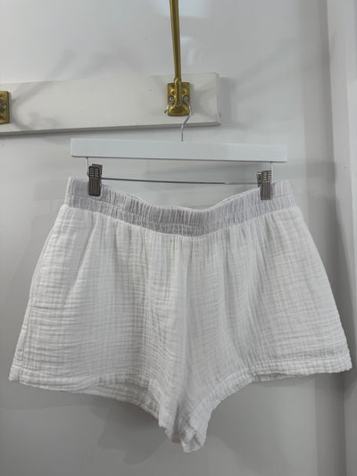 Stark Cotton Gauze Solid Short White