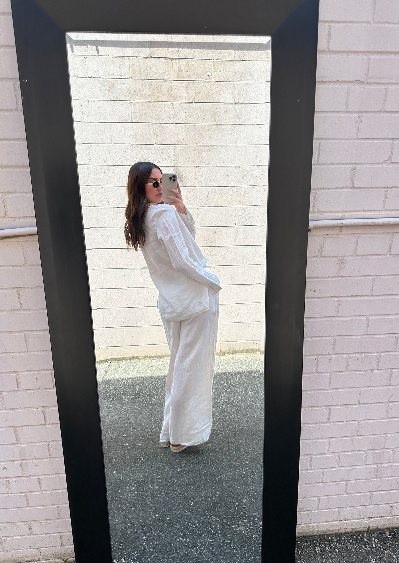 Stark Linen Solid Emerson Pants Stone