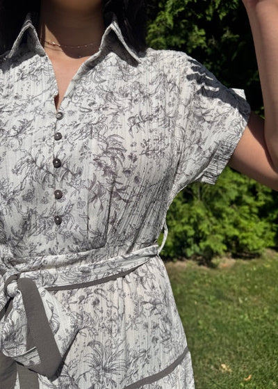The Pink Door Taupe Print Dress