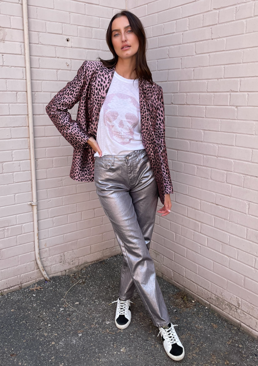 Zadig & Voltaire Vegy Leopard Jacquard Blazer - Rose