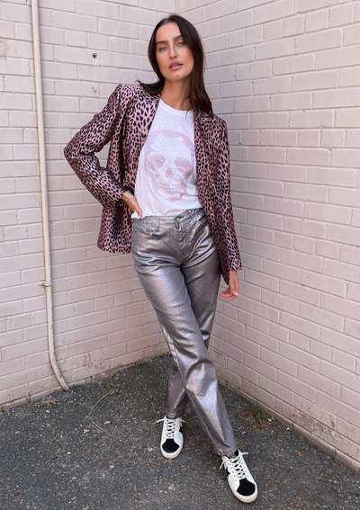 Zadig & Voltaire Vegy Leopard Jacquard Blazer - Rose