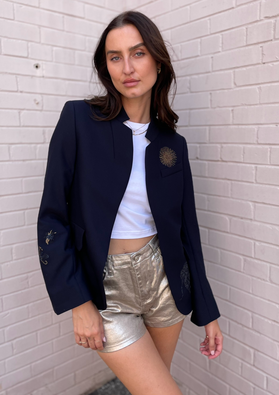 Zadig & Voltaire Multi Strass Blazer - Navy