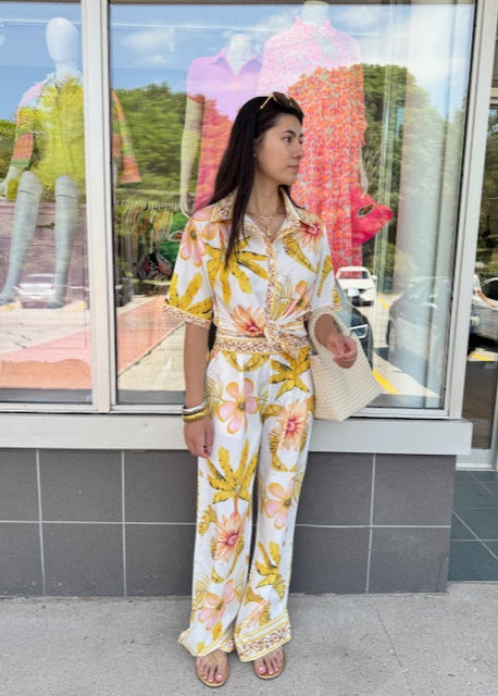 The Pink Door Golden Palm Long Set