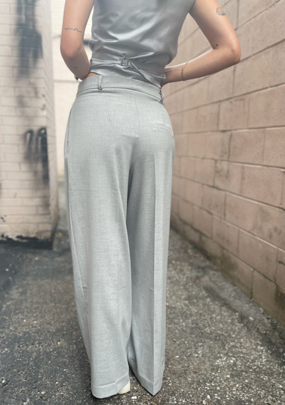 The Pink Door Double Button Dress Trousers - Grey