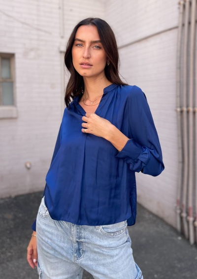 Zadig & Voltaire Tink Satin Blouse - Royal Blue