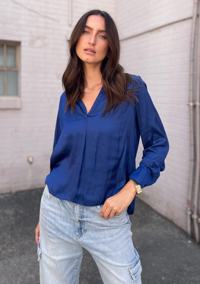 Zadig & Voltaire Tink Satin Blouse - Royal Blue