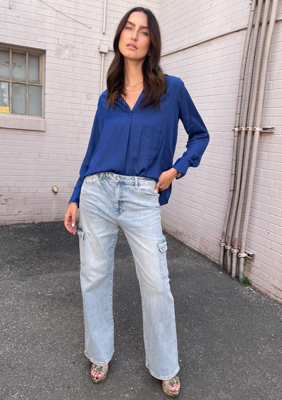 Zadig & Voltaire Tink Satin Blouse - Royal Blue