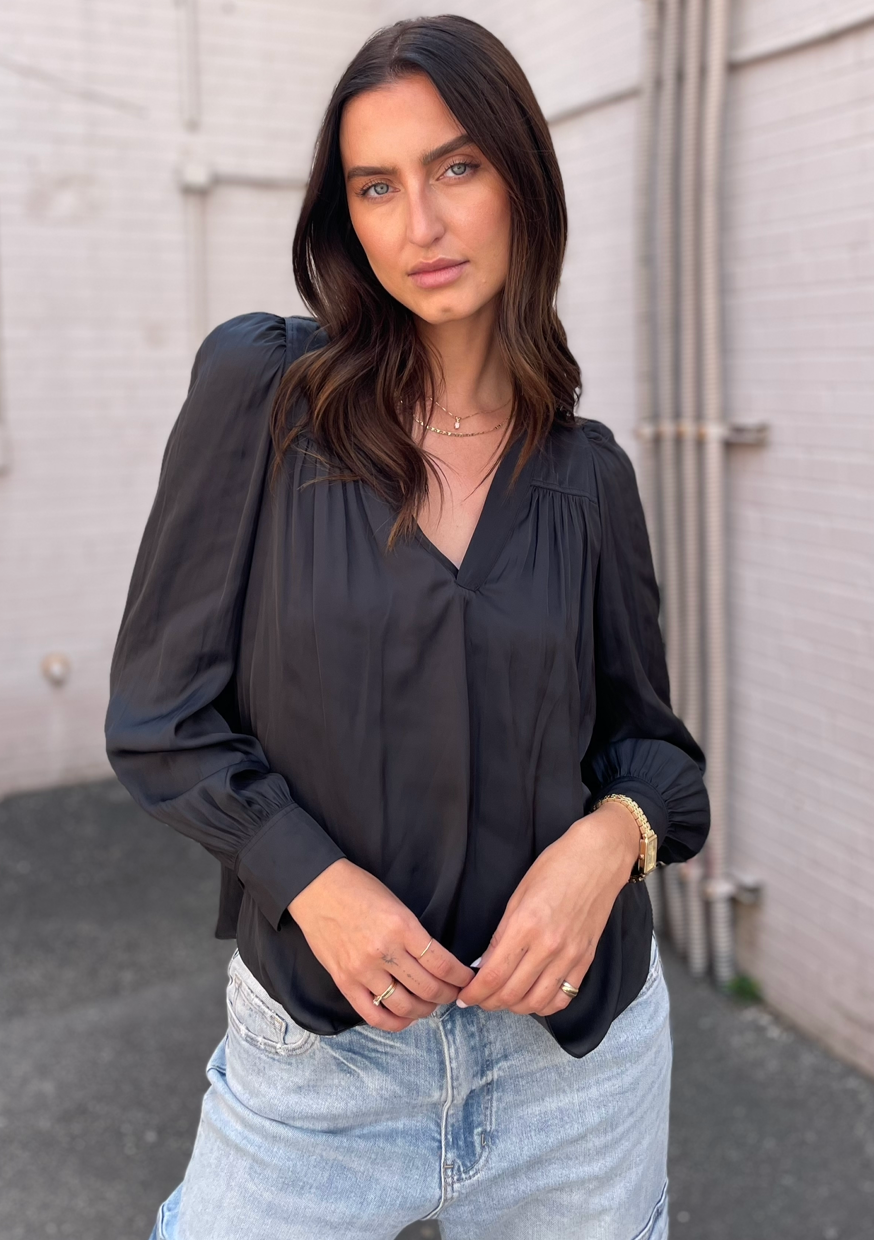Zadig & Voltaire Telia Satin Blouse - Black