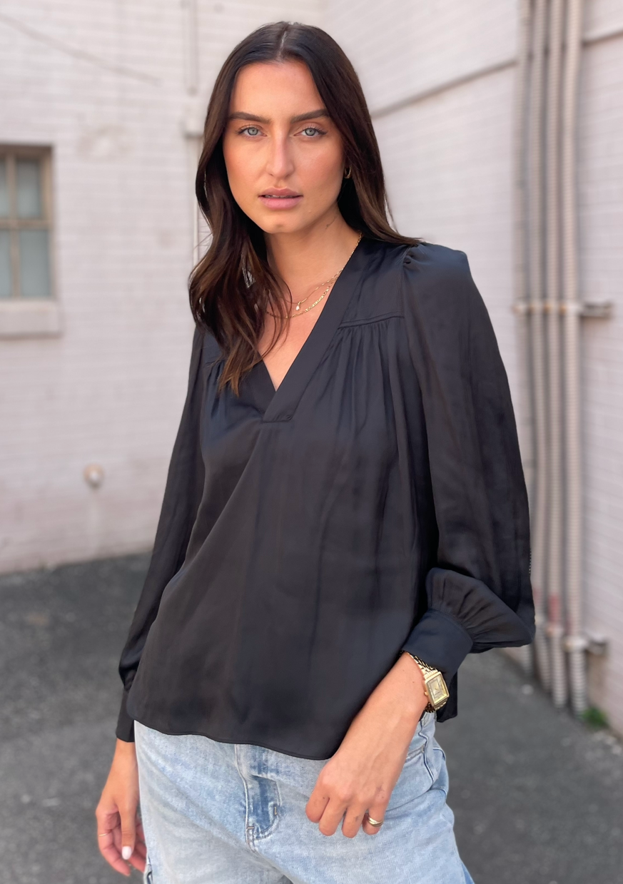 Zadig & Voltaire Telia Satin Blouse - Black