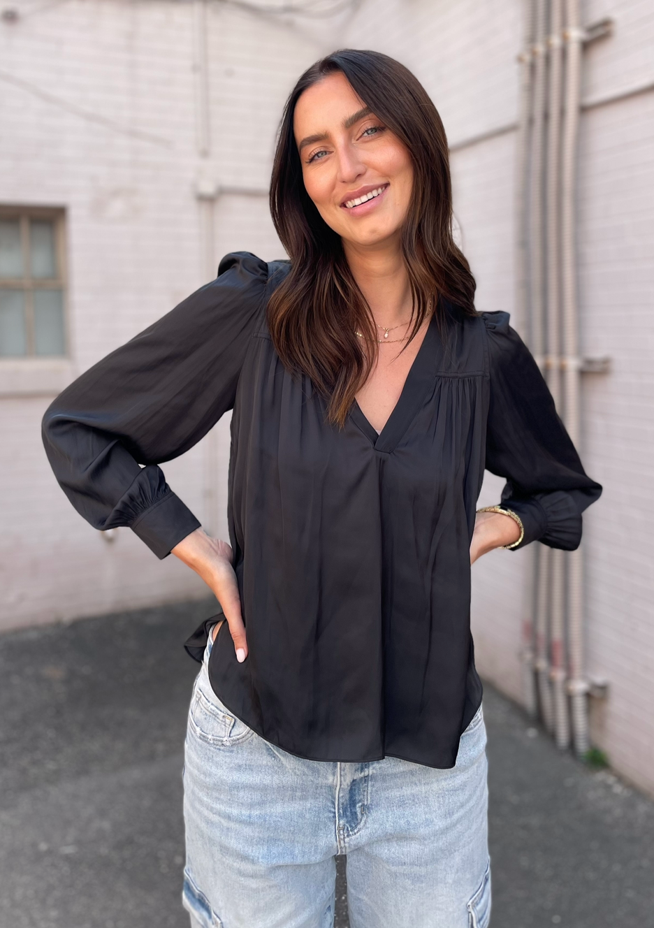 Zadig & Voltaire Telia Satin Blouse - Black