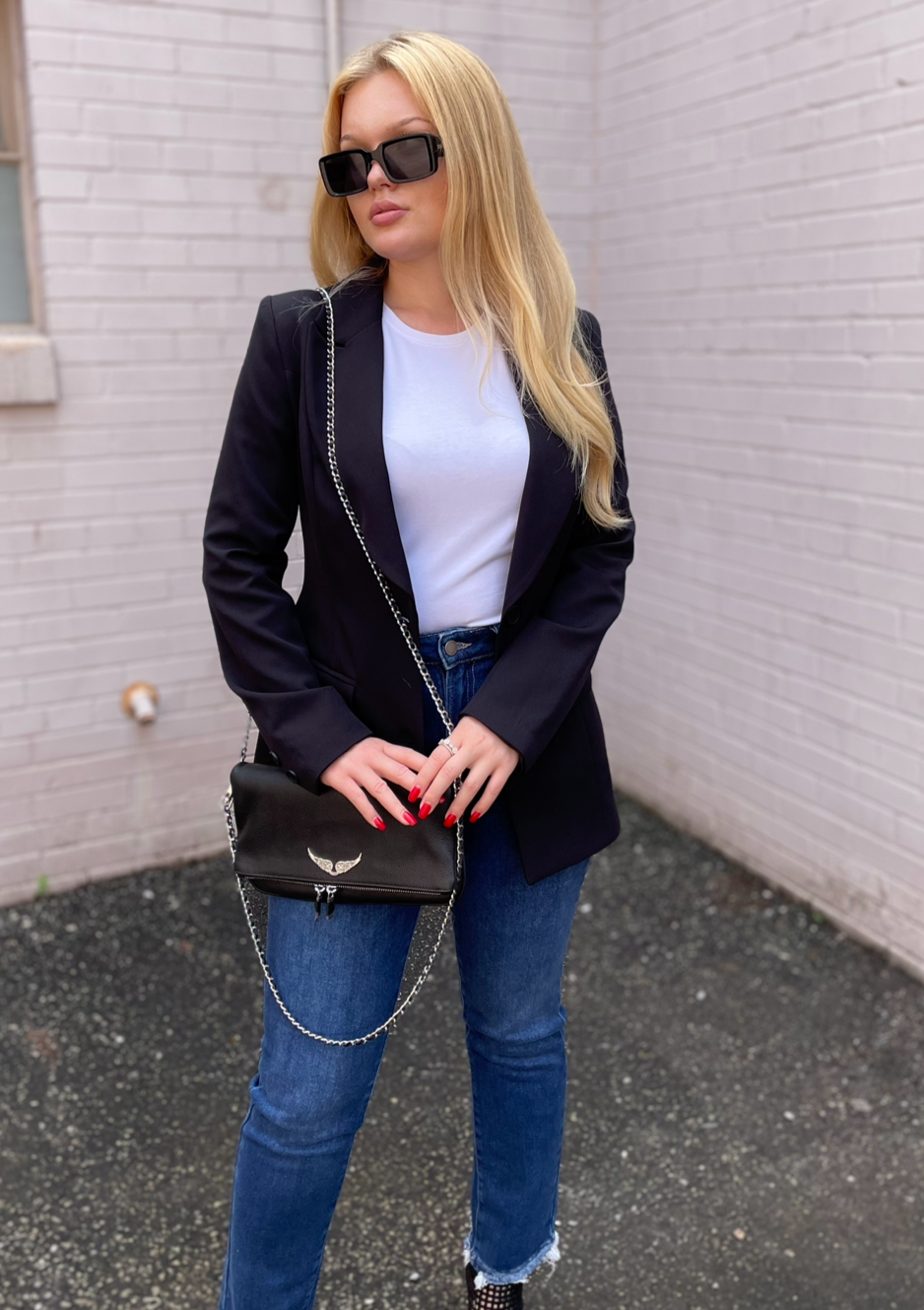 The Pink Door Simple Black Blazer