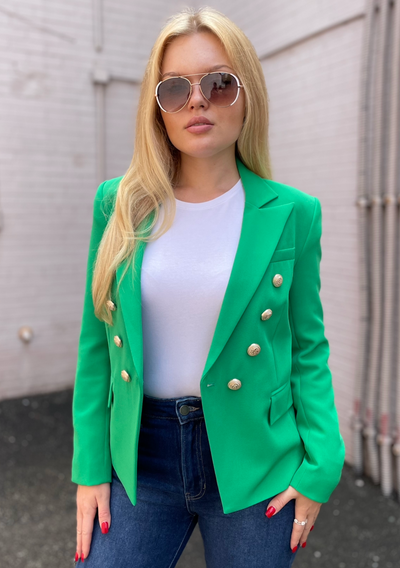 Generation Love Delilah Crepe Blazer - Kelly Green