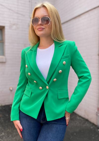 Generation Love Delilah Crepe Blazer - Kelly Green