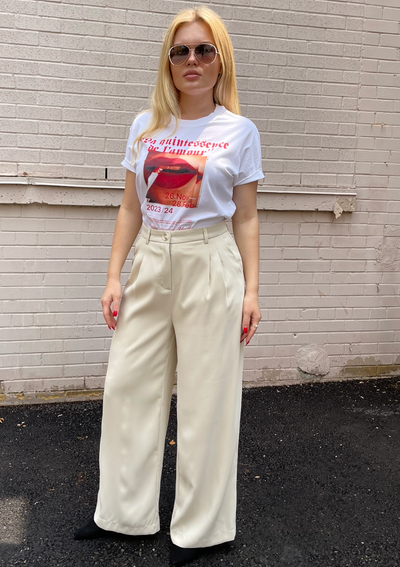 The Pink Door Pleated Dress Pants - Beige