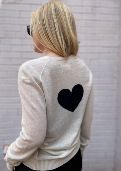 Zadig & Voltaire Kali Heart Cashmere Cardi - Beige