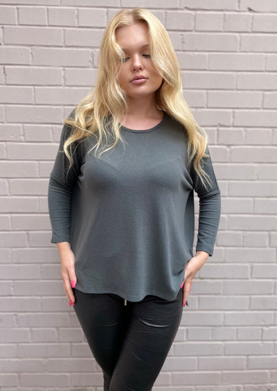 Stark X Solid Wide Body Sweater - Ash