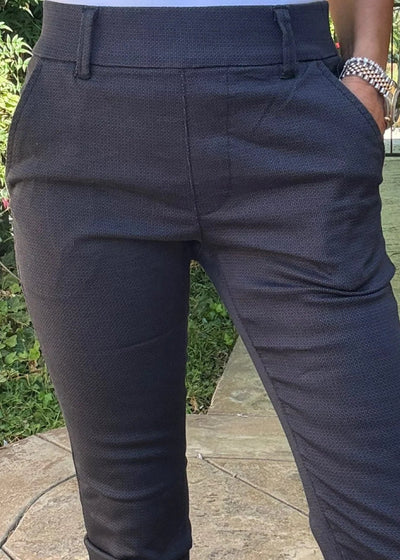 Bevy Flog Dafna Criss Cross Textured Pants Midnight