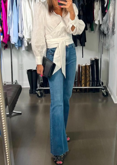 Deluc Tibit Wrap Around Blouse - White